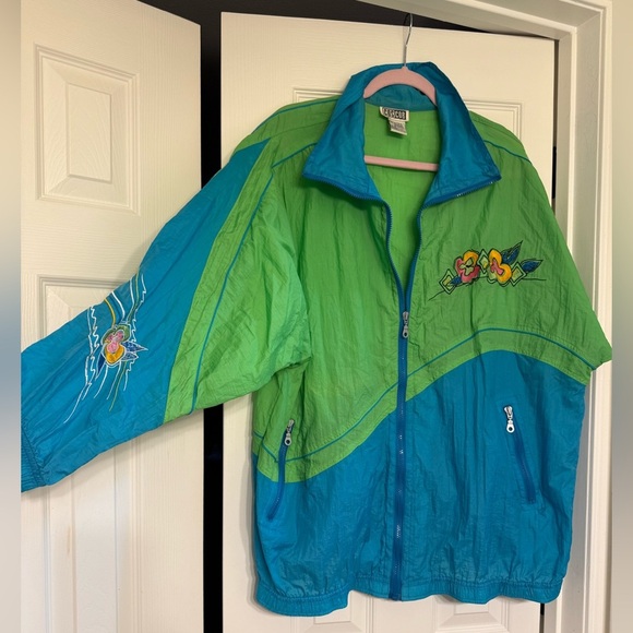 Vintage Cos Cos Size 1x 90s Windbreaker - Picture 3 of 5